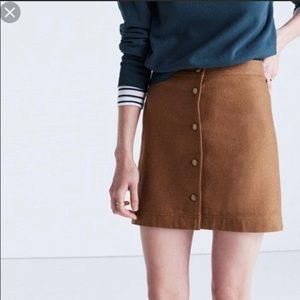 Madewell Wool Button Front Skirt